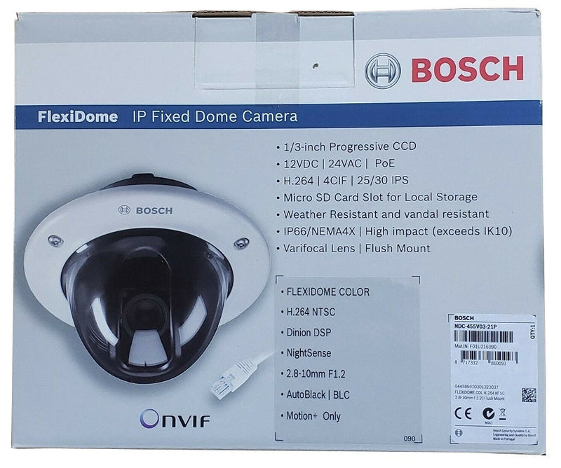 Bosch NDC-455V03-21P 2.8-10mm FlexiDome H.264 IP Camera