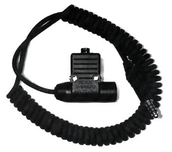 SWITCH & CABLE W/U-94A/U JACK/PTT SWITCH/ICS KEY W/MIC INTERRUPT/25FT STRAIGHT CABLE & MS3476W12-10P PLUG