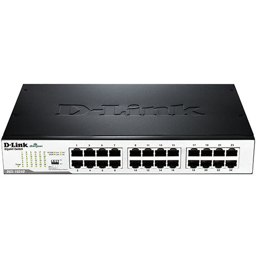 D-Link Fast Ethernet Switch, 24 Port Gigabit Unmanaged Fanless (DGS-1024D)