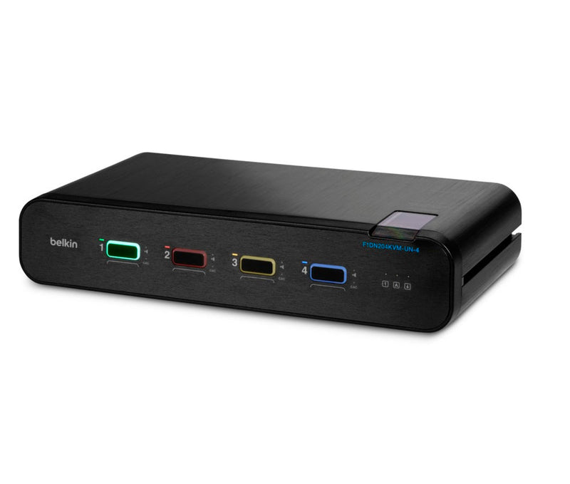 Belkin F1DN204KVM-UN4M Universal 4-Port Dual Head 2nd Gen Secure KVM Switch