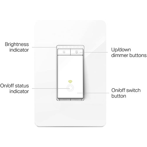 Kasa Smart Dimmer HS220, 2.4GHz Wi-Fi Light Switch