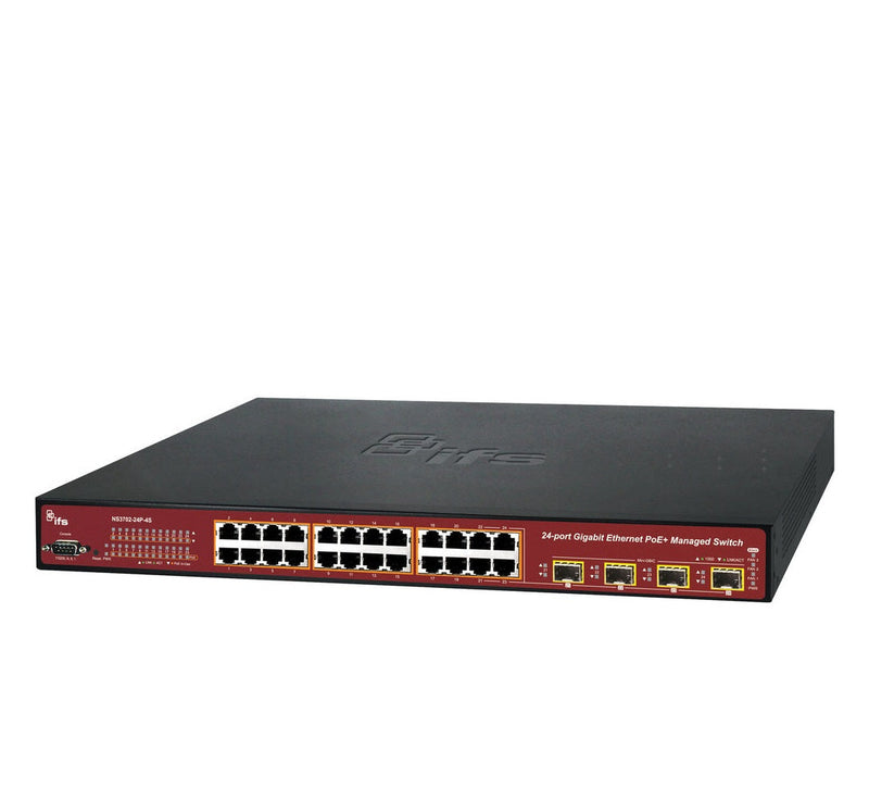 Interlogix NS3702-24P-4S 24-Port 10/100/1000Base Gigabit Ethernet PoE+ Ethernet Switch