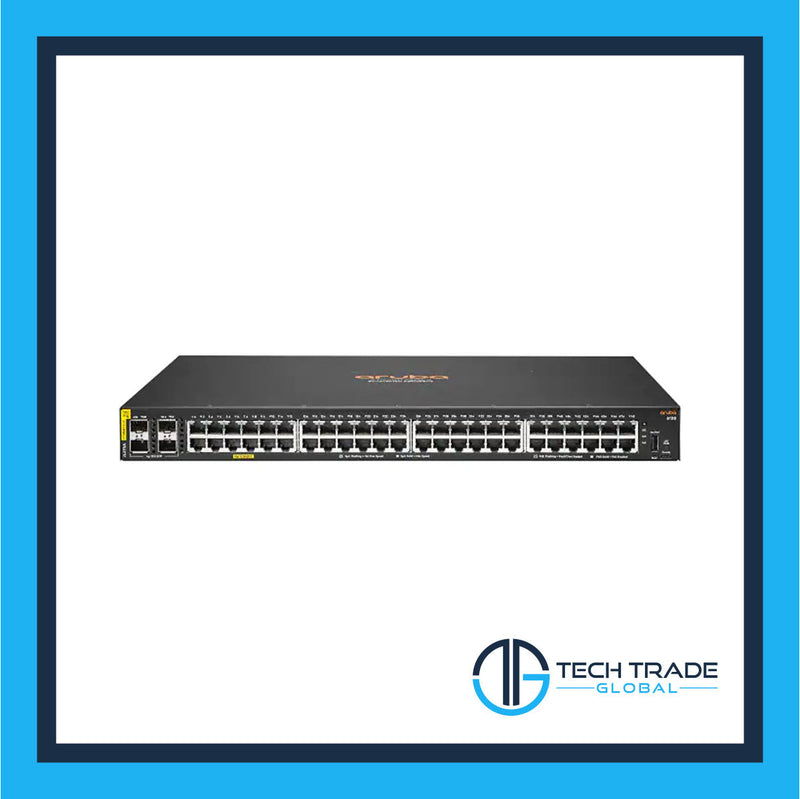 JL675A | HPE Aruba 6100 48G Class4 PoE 4SFP+ 370W Switch - switch - 52 ports - managed - rack-mountable