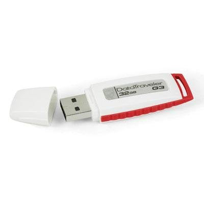 Kingston DTIG3/32GBZ DataTraveler G3 32Gb USB-2.0 White & Red Flash Drive