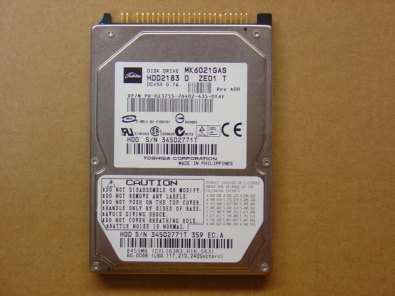 Toshiba 60.01GB 4200 RPM 9.5MM Ultra DMA-100/ATA-5 IDE/EIDE