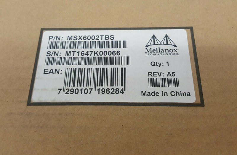 Mellanox MSX6002TBS Switch X-2 36-Port FDR-10 VPI Spine for SX65XX Chassis Switch