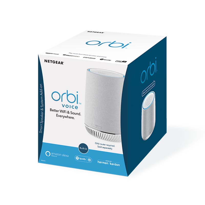 NETGEAR RBS40V Orbi Tri-band Voice Smart Speaker & WiFi Mesh Extender with Amazon Alexa Built-in (A Grade)