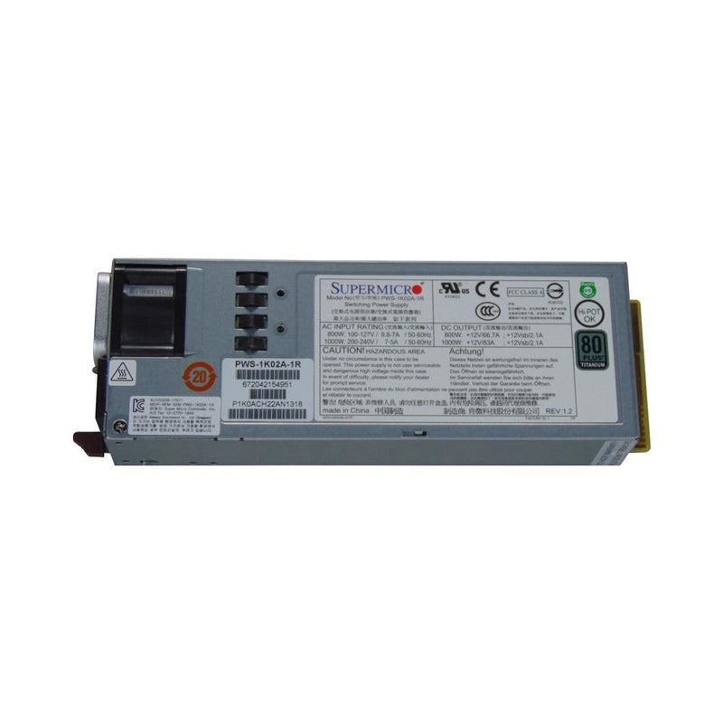 Supermicro Power Supply - 1000 Watts (PWS-1K02A-1R)