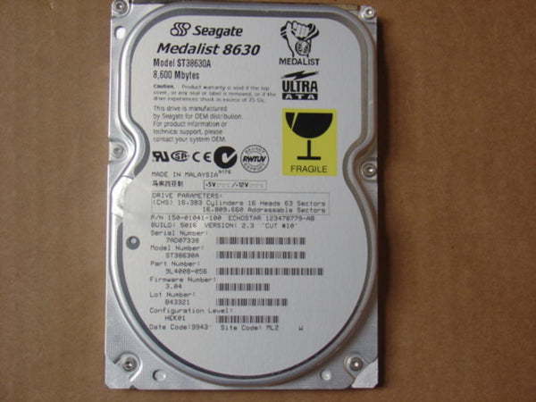 Seagate 8.60GB 5400RPM ATA/33 9.5MS SEEK TIME 256KB Buffer 3.5\ Hard Drive"