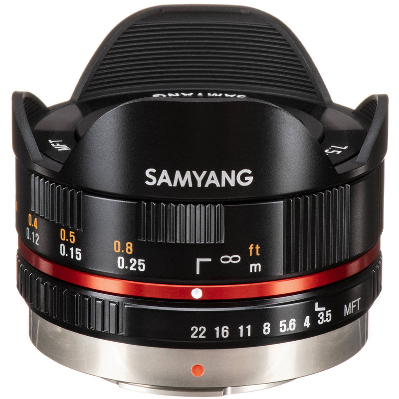 Samyang 7.5mm f/3.5 UMC Fisheye MFT Lens - Black