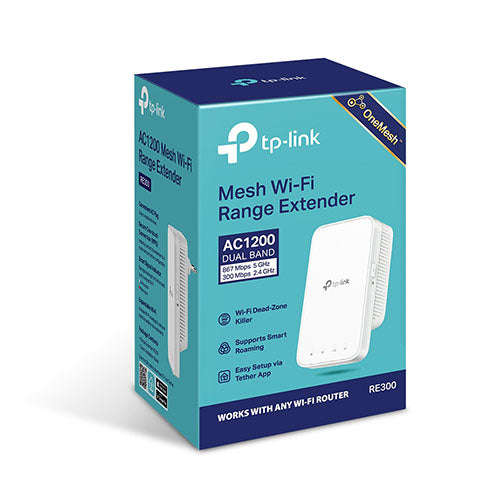 TP-Link AC1200 WiFi Extender (RE300) Up to 1200Mbps Dual Band WiFi Repeater