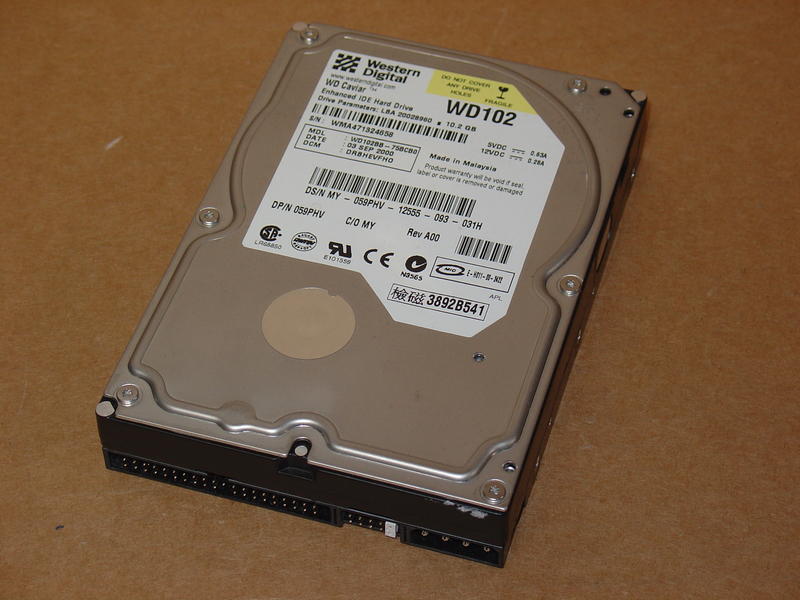 WD Caviar 10.2GB 7200RPM 2MB 40Pin Ultra DMA/ATA-2(IDE/EIDE) Hard Drive