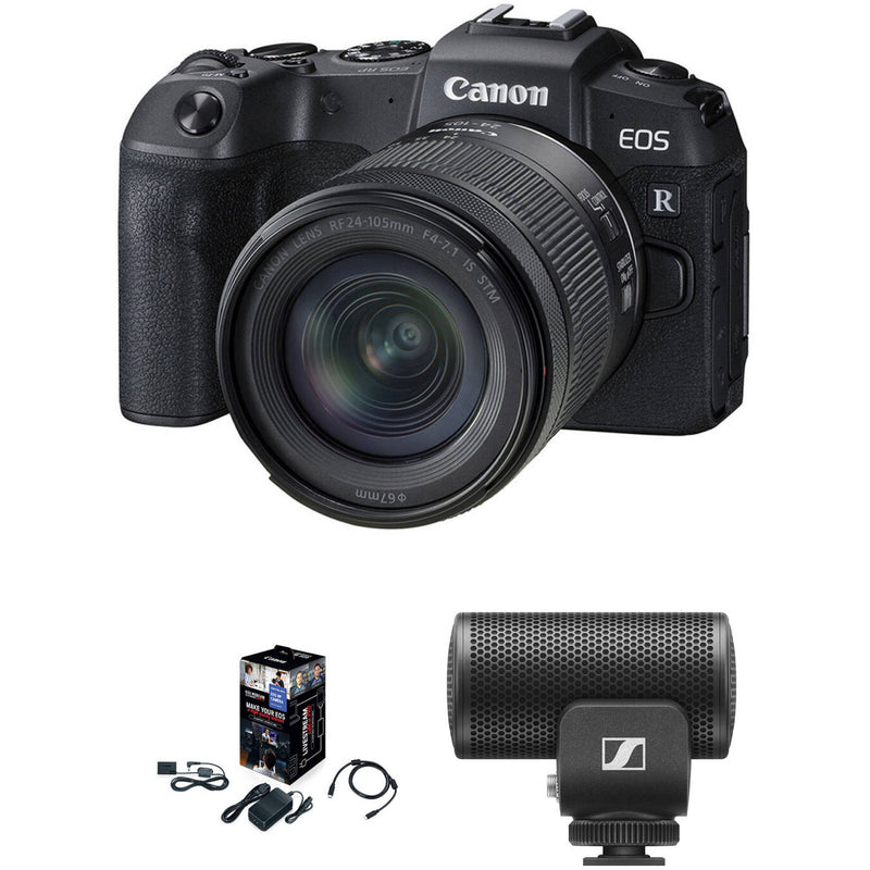 Canon EOS RP Mirrorless Camera with 24-105mm Lens, Microphone & Webcam Starter Kit