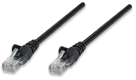 INTELLINET/Manhattan 320788 Network Cable, Cat5e, UTP 25 ft. (7.5 m), Black (50 Packs), Stock# 320788