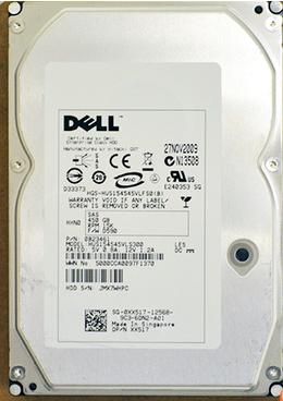 Dell XX517 450GB 15KRPM Serial Attached SCSI (SAS) 3.5\ Hard Drive"