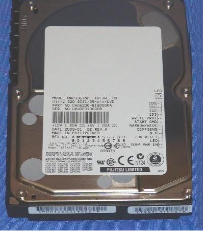 Fujitsu MAP3367NP 36.7GB 10KRPM Ultra320 SCSI 68-PIN LVD 3.5\ Hard Drive"