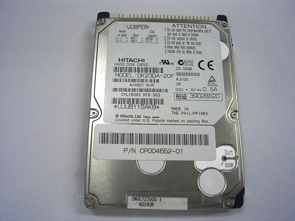 Hitachi DK23DA-20F 20GB 4200RPM 2MB UDMA/ATA-5 IDE 2.5\ Laptop Hard Drive 08K1183"