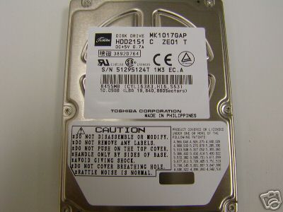 Toshiba 10.05GB 4200RPM 9.5MM Ultra DMA/ATA-5 Laptop Hard Drive