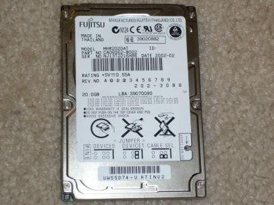 Fujitsu Mobile 20.0GB 4200RPM 9.5MM Ultra DMA ATA-100 IDE 2.5\ Internal Hard Drive"