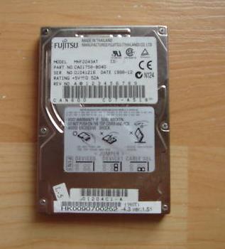 Fujitsu MHF2043AT 4.32GB 4200RPM 9.5MM ATA-4 IDE/EIDE 2.5\ Laptop Hard Drive"