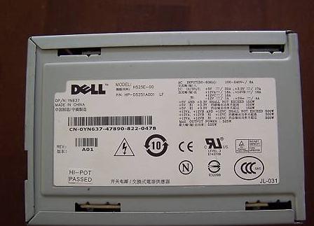 DELL YN637 Precision 390 525 watts Power Supply