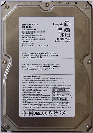 Seagate Barracuda 7200.8 300 GB 3.5\ 7200RPM Internal Hard Drive"