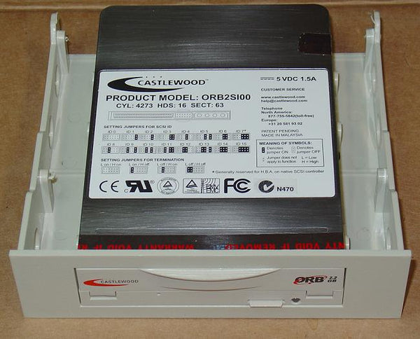 Castlewood ORB 2.2GB 3.5 Inch Internal Removable SCSI Drive