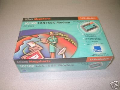 3COM 3CCFEM556B MEGAHERTZ 10/100 LAN 56K Modem PCMCIA Card : New Retail