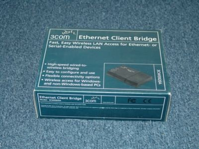 3COM 3CWE820A-US Ethernet CLIENT Bridge : New Retail