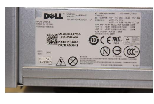 DELL DU643 PowerEdge T300 490 watts Power Supply