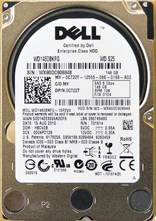 DELL C722T 146GB 10KRPM Serial Attached SCSI SAS 2.5\ Hard Drive"