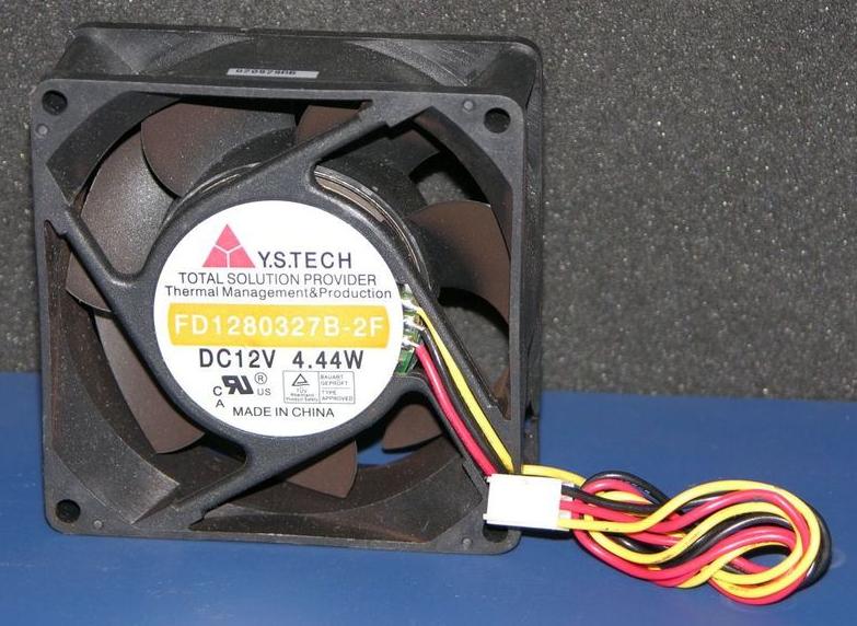 Y.S. Tech FD1280327B-2F DC-12V 4.44W 80x80x32MM 4400RPM Cooling Fan