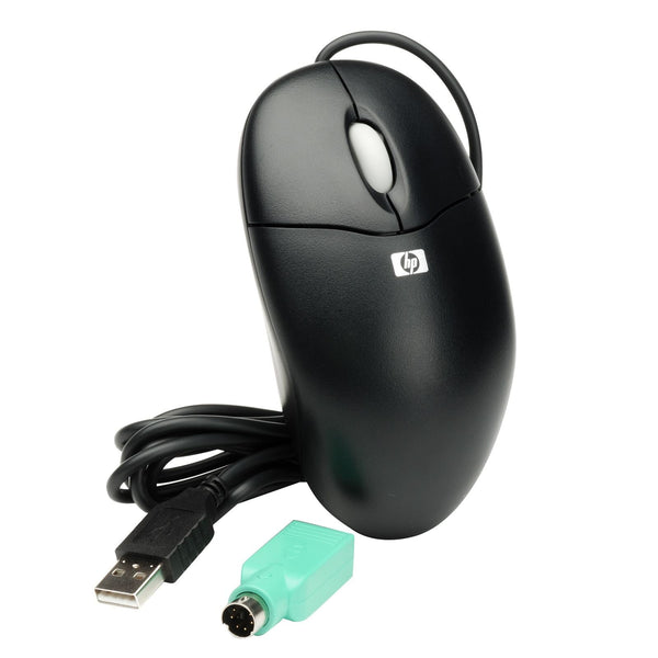 Hewlett Packard DC369A 3-Buttons 1x Wheel USB OR PS/2 Wired Black Optical Notebook Mouse