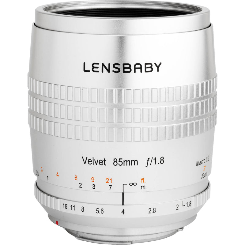 Lensbaby Velvet 85mm f/1.8 Lens for Canon RF (Silver)