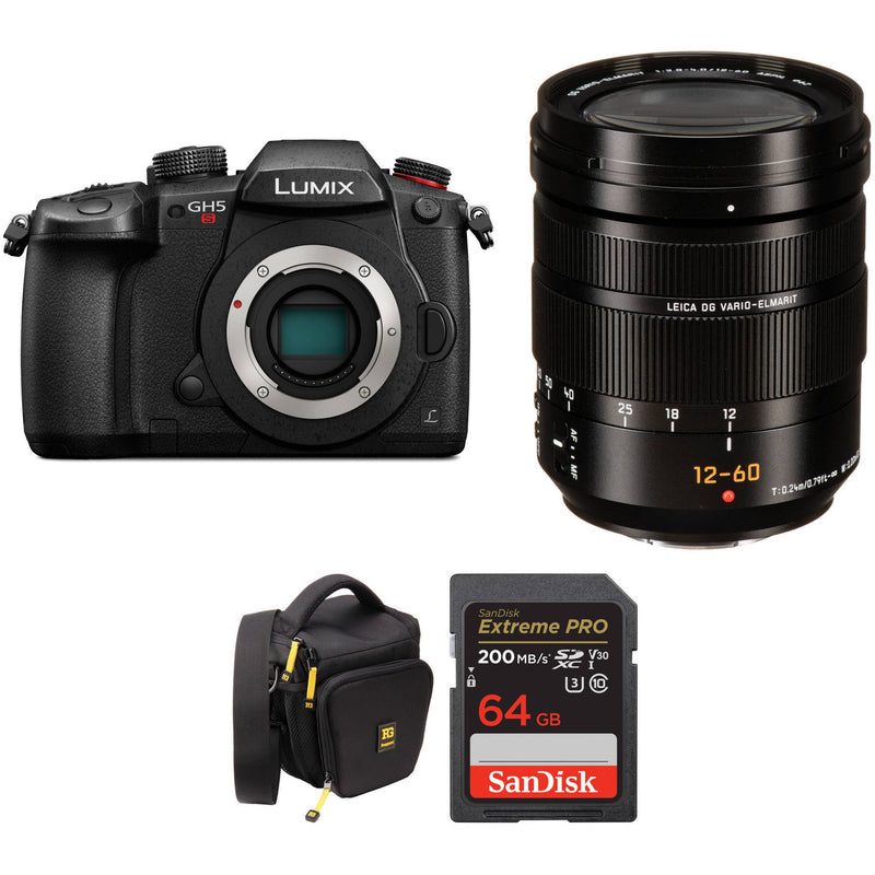 Panasonic Lumix GH5S Mirrorless Camera with 12-60mm Lens and Accessories Kit