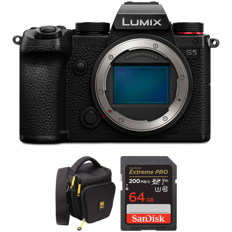 Panasonic Lumix S5 Mirrorless Camera with Accessories Kit