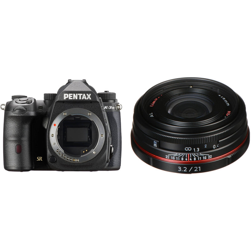 Pentax K-3 Mark III DSLR Camera with 21mm f/3.2 Lens Kit (Black)