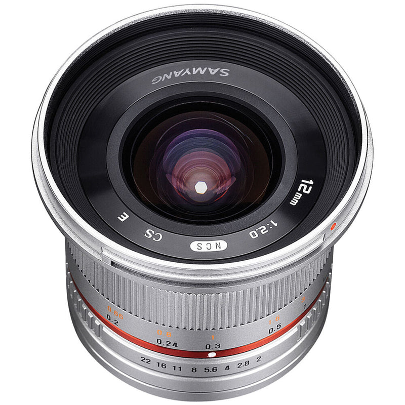 Samyang 12mm f/2.0 NCS CS Lens for Micro Four Thirds Mount (Silver)