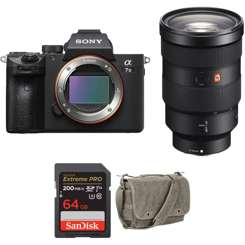 Sony a7 III Mirrorless Camera with 24-70mm f/2.8 Lens and Accessories Kit