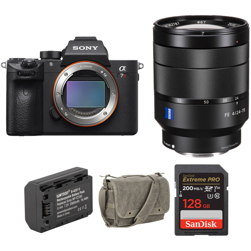 Sony a7R IIIA Mirrorless Camera with 24-70mm f/4 Lens and Accessories Kit
