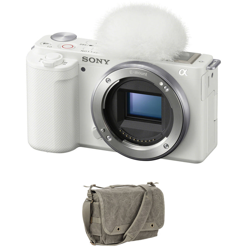 Sony ZV-E10 Mirrorless Camera and Bag Kit (White)