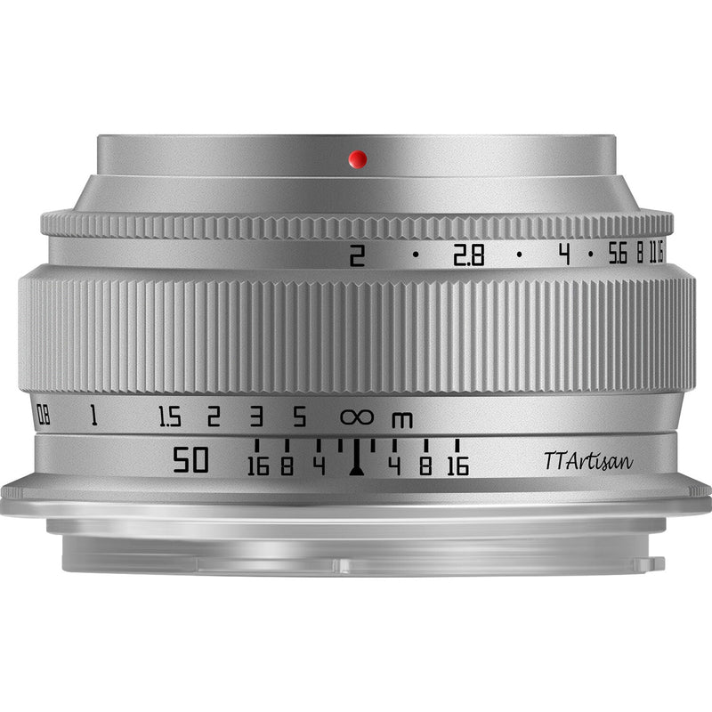 TTArtisan 50mm f/2 Lens for Canon RF (Silver)