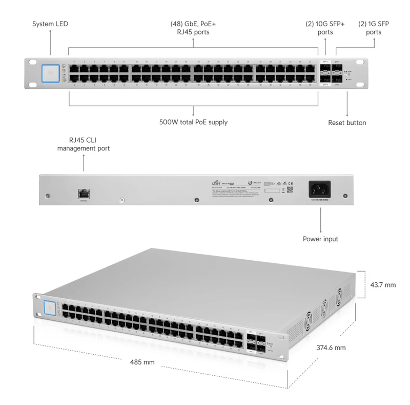 Ubiquiti UniFi Switch US-48-500W