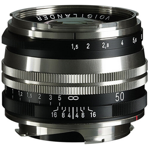Voigtlander Nokton 50mm f/1.5 Aspherical II SC Lens (Nickel)